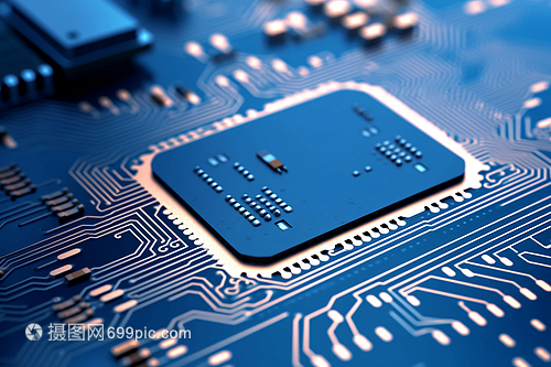 集成电路电路板3D概念图 驱动研发革新的视觉引擎